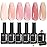 Beetles Nude Gel Nail Polish Set - 6 Colors Nude Pink Brown Neutral Jelly Gel Polish Kit Sheer Translucent Effect Soak Off UV Nail Art Design Drunken Rose Collection Manicure Gift for Women