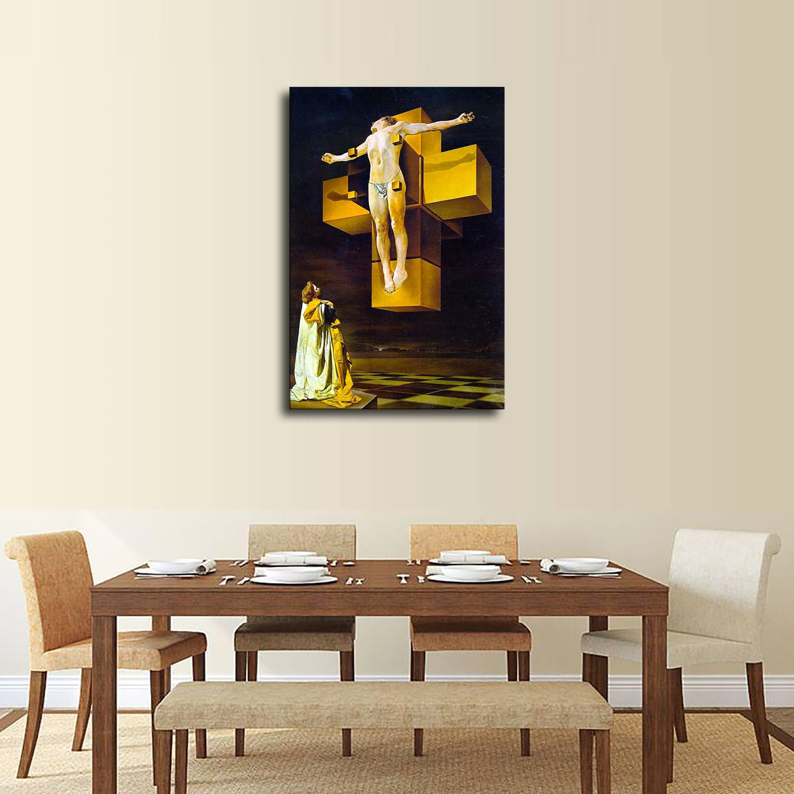 Amazon.com: Crucifixion Corpus Hypercubus Jesus Cross Poster