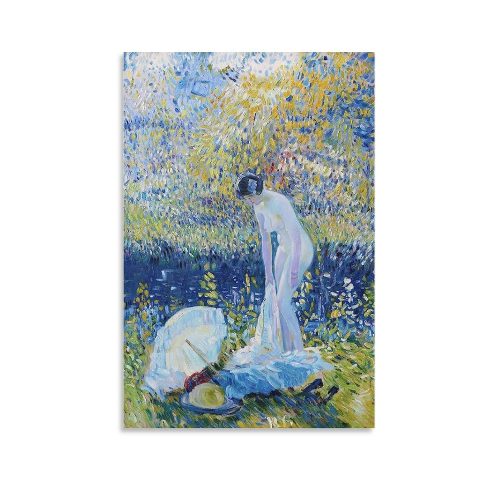Frederick Carl Frieseke Famous Painting Printed Poster Cherry Blossoms Artworks Canvas Poster Room Aesthetic Wall Art Prints Home Modern Decor Gifts Framed-unframed 08x12inch(20x30cm)