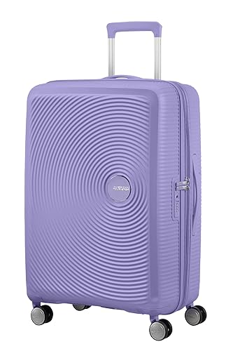 American Tourister Soundbox - Maleta Mediana Rígida, 67 cm - Trolley con 4 Ruedas, Cerradura TSA, Expandible y Ligero, 71.5/81L, Morado (Lavender) - Chollo en Moda