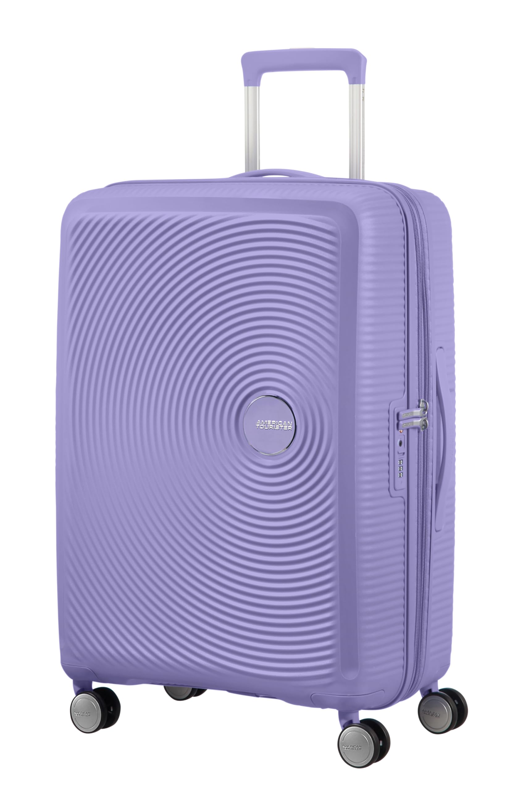 American Tourister Soundbox - Hartschalenkoffer Mittelgroß, 67 cm - Trolley Koffer mit 4 Rollen, TSA-Schloss, Erweiterbar & Leicht, 71.5/81L, Violett (Lavender)