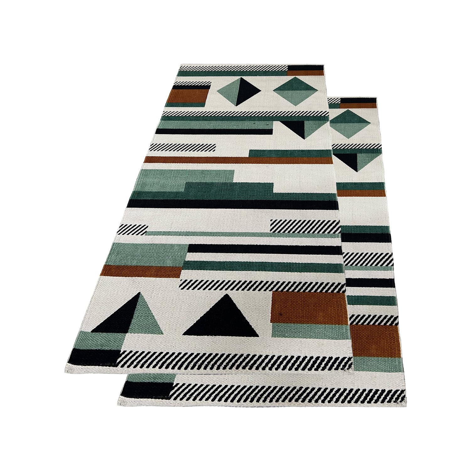 STONEMUNK 100% Pure Cotton Hand-Woven Printed Carpet Runner for Hallway, Kitchen, Carpet for Living Room, Bedroom - 2x5 Feet (Printed-4, Pack of 2) (B0DCTKPCRH) Amazon Price History, Amazon Price Tracker