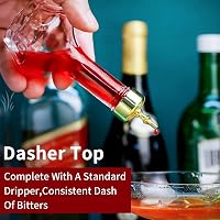 SuproBarware Üveg Bitter Adagoló Szett - 3 db 48ml-es Koktél Csepegtető Palack Dash Fedéllel - Professzionális Báreszköz Otthoni és Hivatáso 5