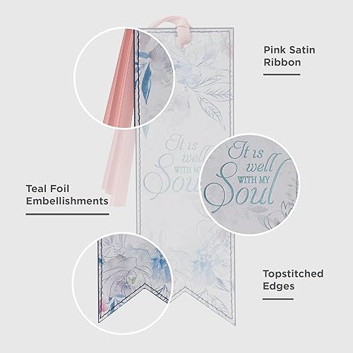 Miniatura 291 de Christian Art Gifts - Separador de piel sintética con cinta de satén y verso bíblico inspirador para mujeres y hombres, Marrón - Proverbios 31 Mujer