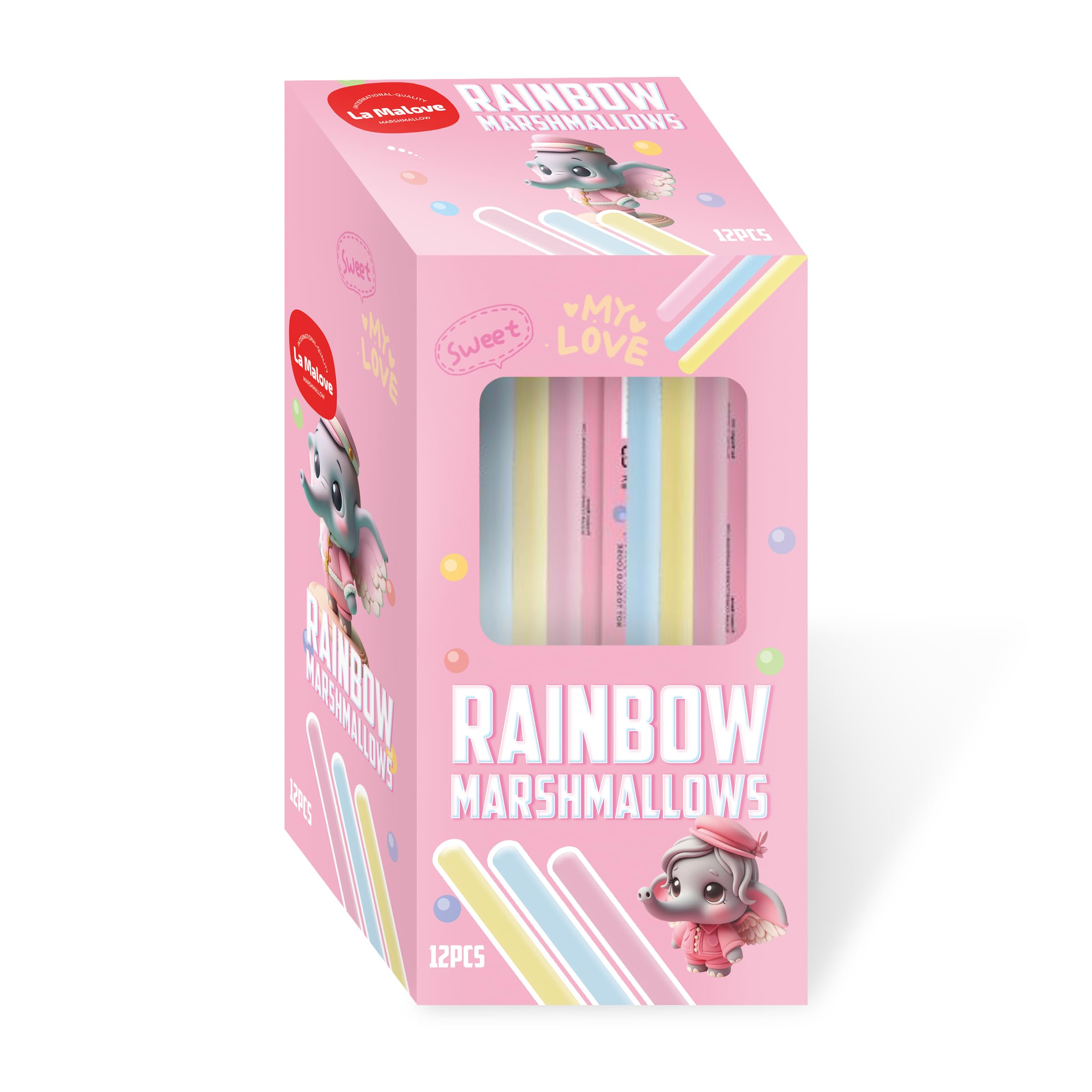 La Malove Rainbow Marshmallows -120gm |12 pcs | (B0D755L4RT) Amazon Price History, Amazon Price Tracker