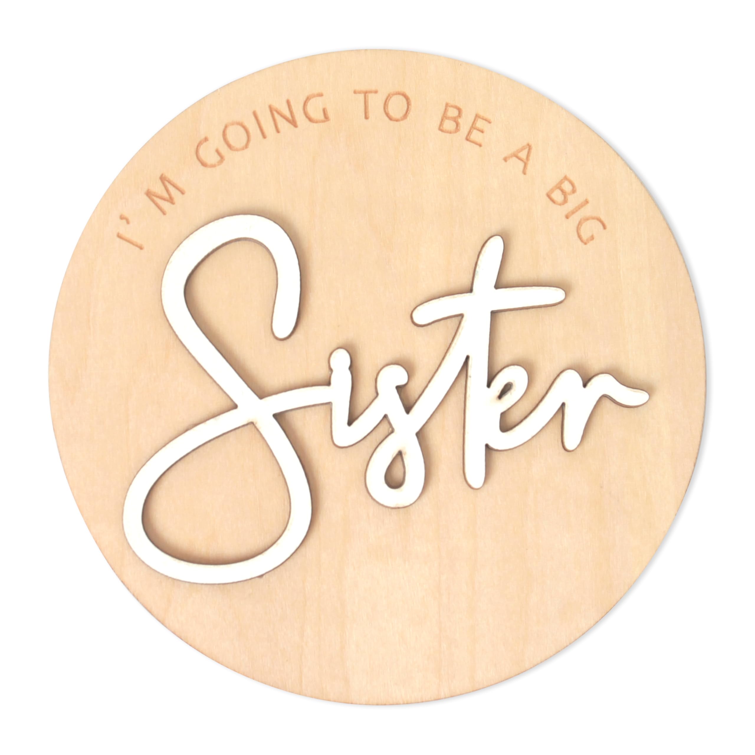 Personalized Baby Announcement Plaque?Baby Boy/Girl Nursery Wooden Sign?Gender Reveal Party Decorations?Baby Birth Announcement Sign?Baby Shower Nursery Gift Plaque (Sister)