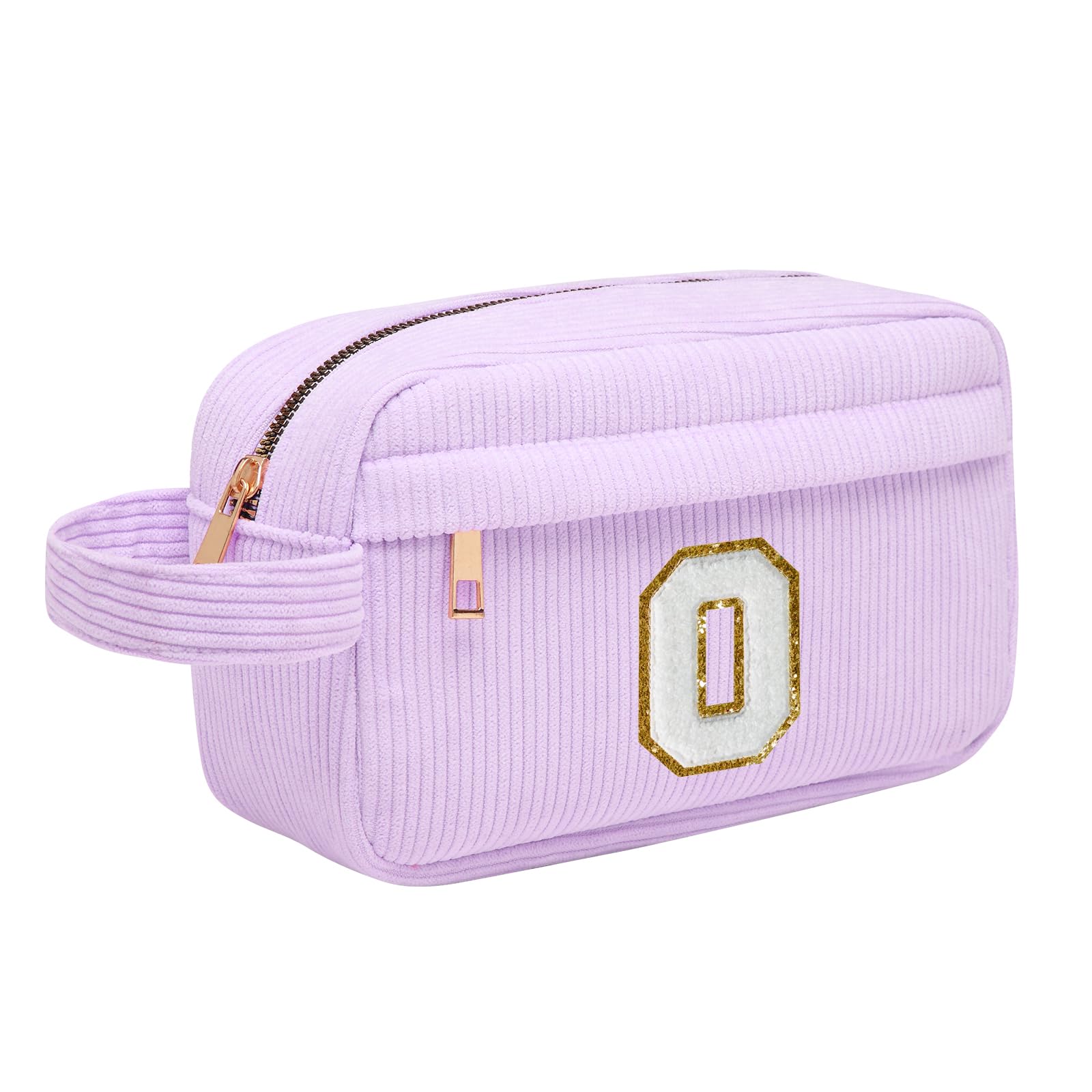 Neceser Maquillaje Mujer Personalizado Inicial, Bolsa de Cosméticos de Viaje, Gran Capacidad Neceser de Maquillaje de Pana, Regalo Cumpleaños Navidad para Mujeres Novias Mejores Amigas, Rosa L — view 58