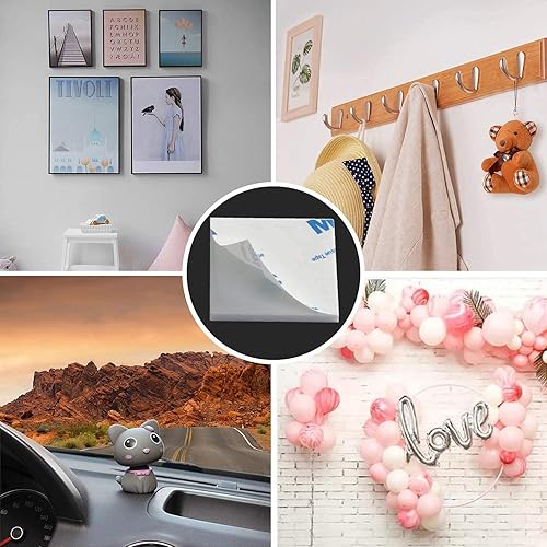 Miniatura 6 de UPINS Paquete de 120 cintas adhesivas cuadradas de espuma de doble cara, cinta adhesiva de montaje de almohadilla fuerte (blanco)