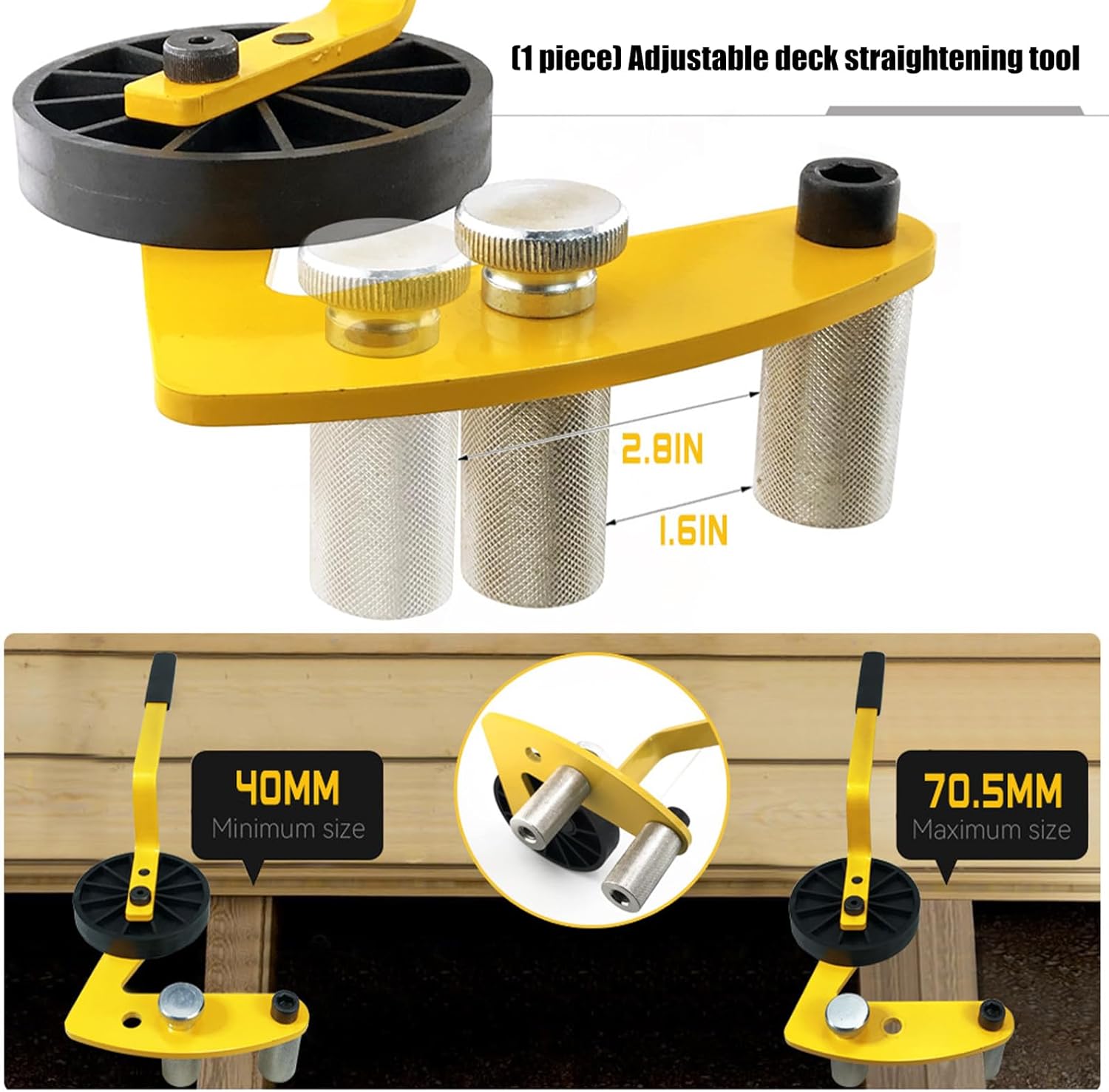 デッキ矯正ツール 反り修正 曲げボウル矯正 木製および金属接合部に使用 人間工学に基づいた設置