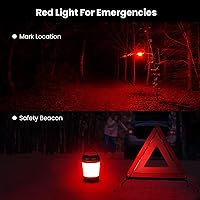 Vista 8 de Sofirn LT1S - Linterna LED para campamento, linterna recargable con luz regulable de 2700 K a 6500 K, luz roja, 500 horas de duración de la batería