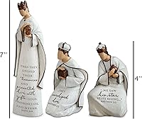 Vista 4 de Lighthouse Christian Products A Savior is Born - Juego de 9 piezas de 7.25 pulgadas de resina escrita para Navidad