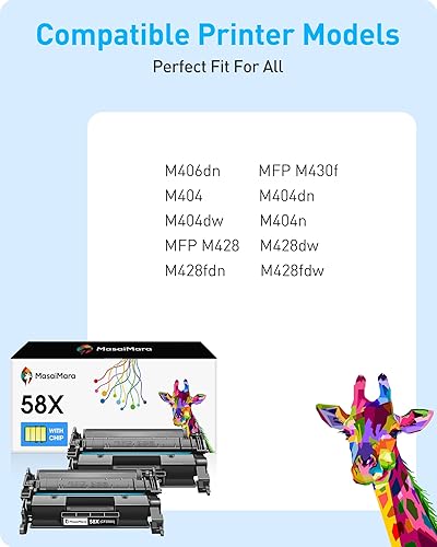 Miniatura 2 de Cartucho de tóner de alto rendimiento 58X 58A negro (con chip, paquete de 2)  para HP Laserjet Enterprise M406dn, MFP M430f, Laserjet Pro M404