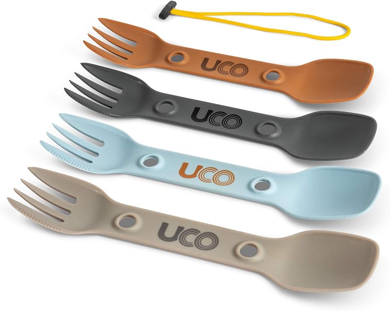 Utility Spork 3 en 1, combo de cuchara, tenedor y cuchillo, utensilio para acampar