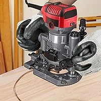 Vista 6 de Dobetter Base de enrutador de inmersión de repuesto para Makita 196094-2, soporte de enrutador de inmersión de aluminio compatible con router