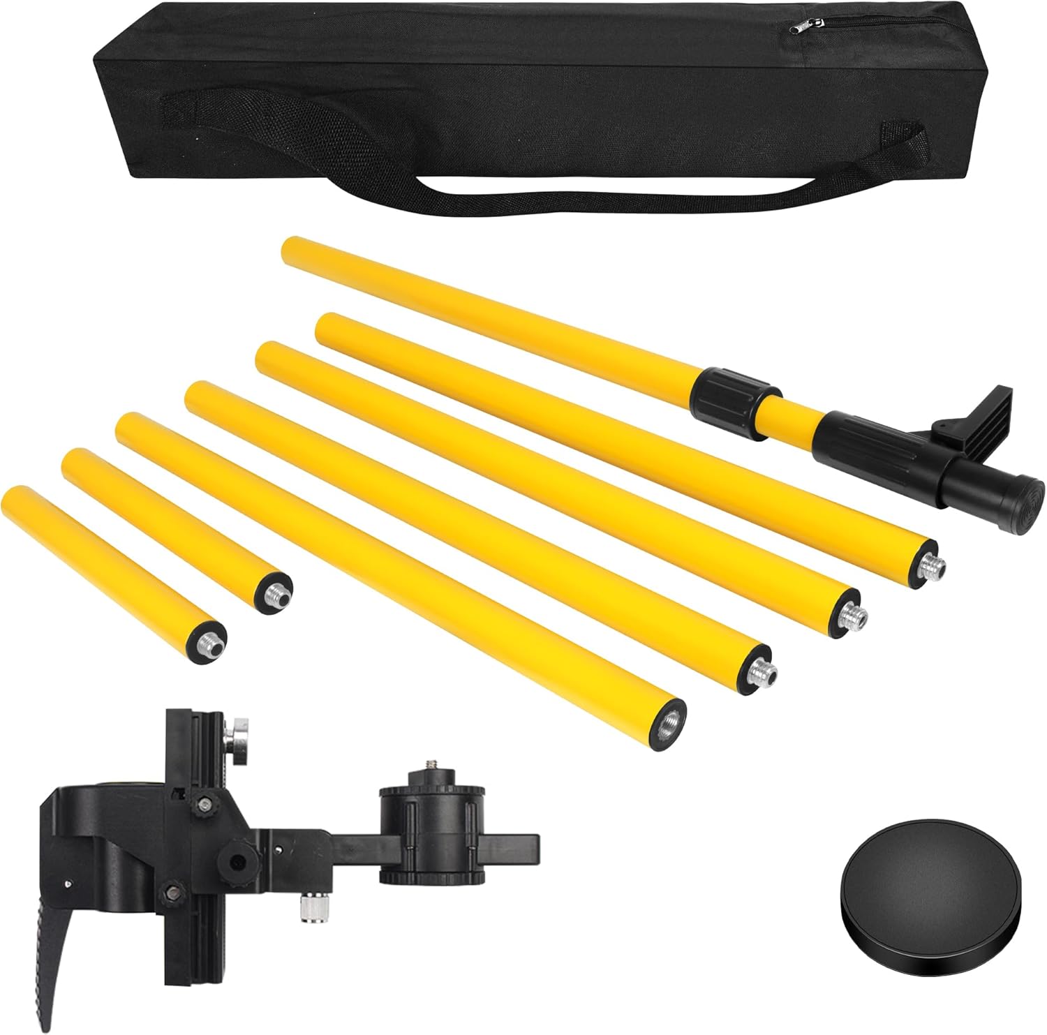 laser level pole telescoping line lasers mount tools 4M 13.45Ft stand with 1/4 inch 5/8-inch screw threads thread for Rotary and Line Lasers