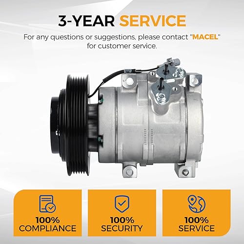 Miniatura 7 de PAROD Compresor de aire acondicionado CO27000C con embrague apto para Toyota Corolla 2003-2008, Toyota Matrix 1.8L L4 2003-2008