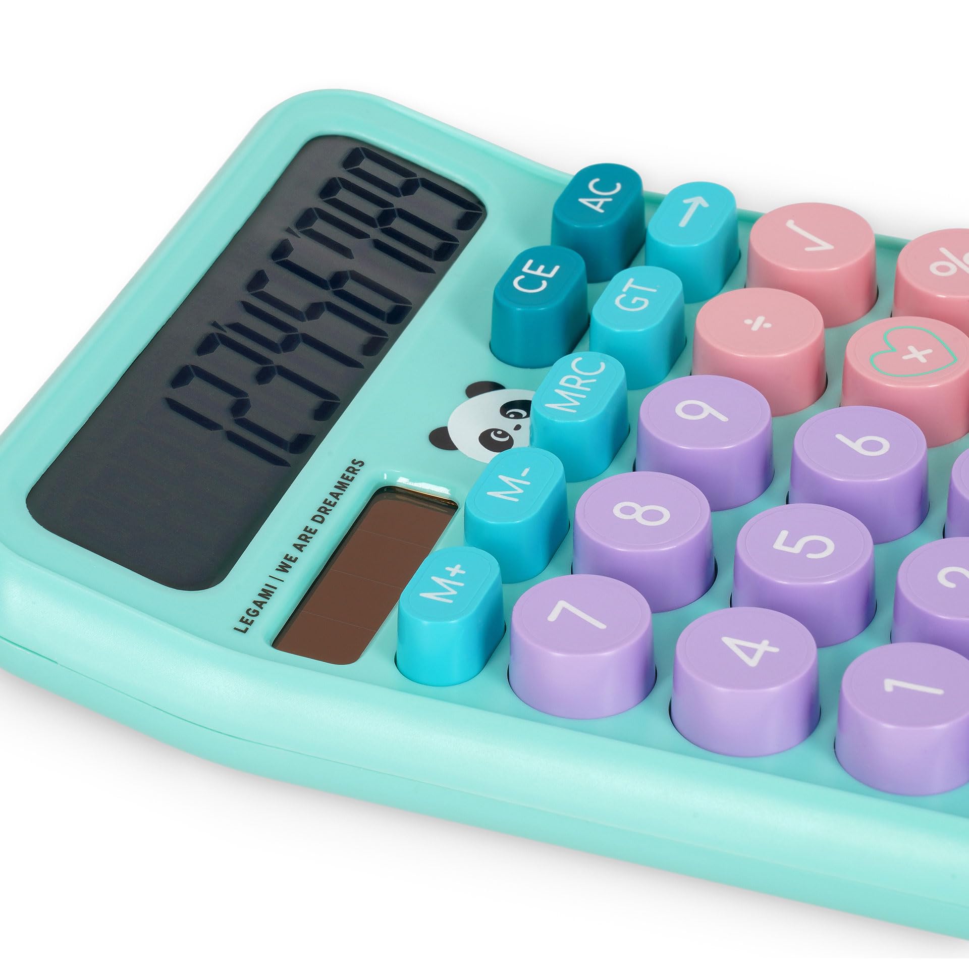 Legami Calculatrice de Table Calcoolator Panda Solaire Double Alimentation 15,8 x 12 x 2,8 cm