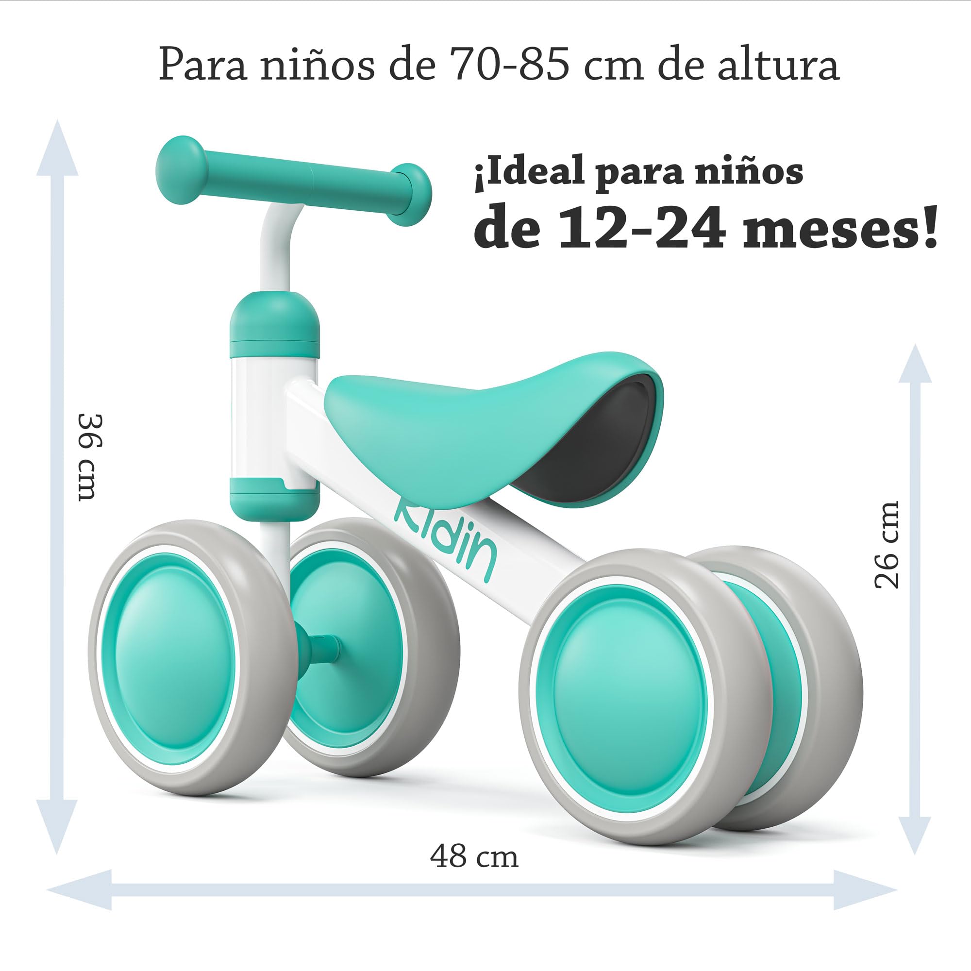 Bicicleta Triciclo Correpasillos Para Niños Juguete Musical - Amarillo