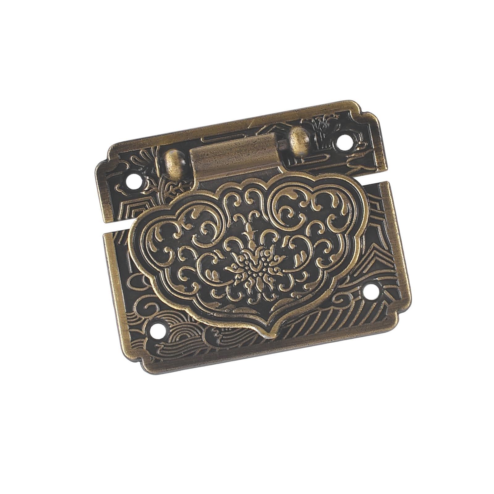 Antique Box Clasp Hardware Decorative Fastener Zincs Alloy Padlocks Latches Hasp Buckle Wooden Box Latches Easy to Use Zincs Alloy Padlocks Hasp Buckle
