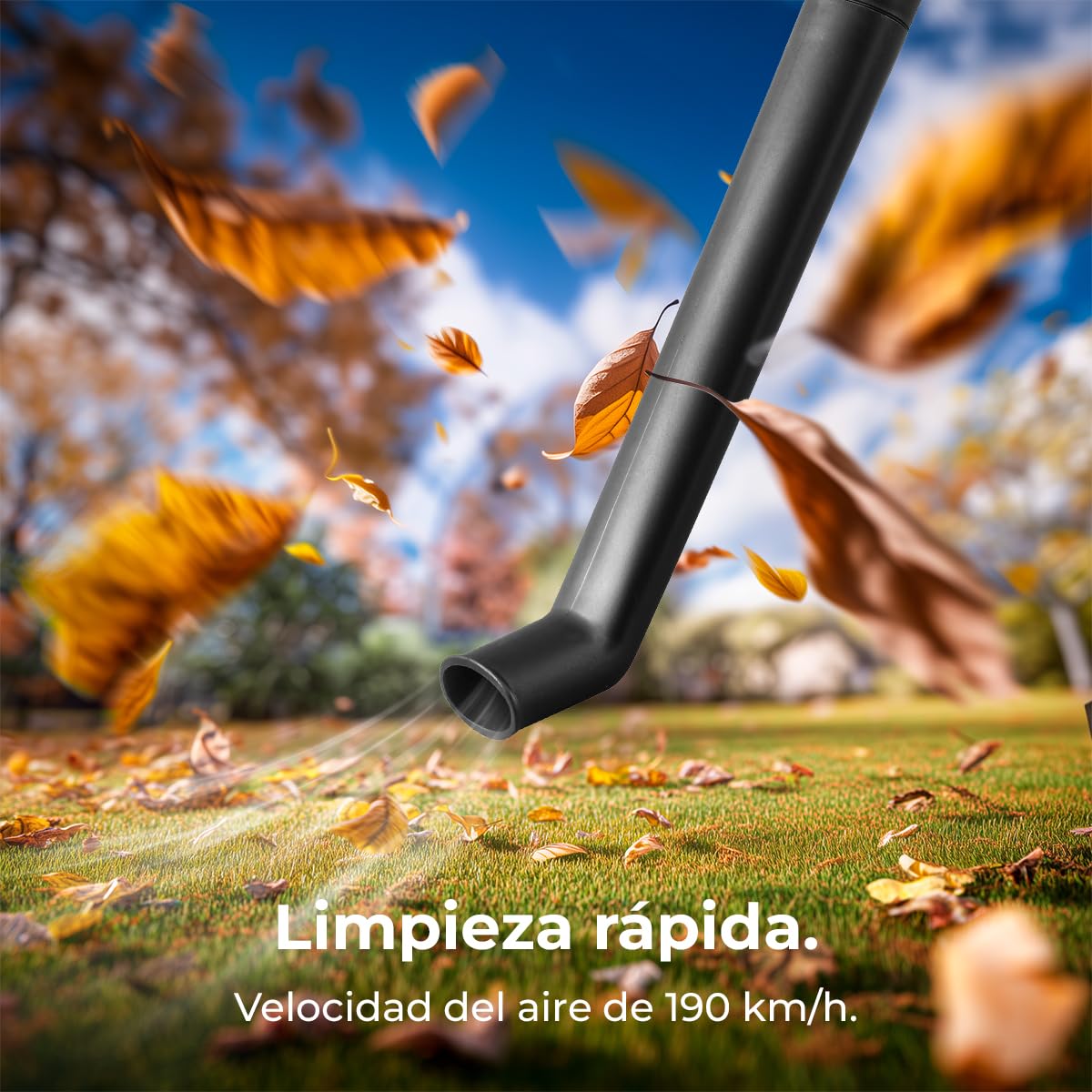 Cecotec Soplador de Hojas con Cable Airforce 720. 700W, Velocidad hasta 190km/h, Volumen hasta 4,96m³/s, Ligero, Versátil, Incluye Accesorios de Boquillas y Tubos Intercambiables, Cable de 3m