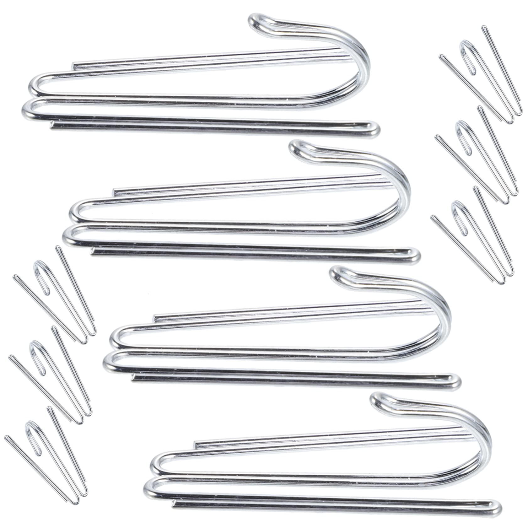 Baluue 50pcs Heavy Duty Drapery Hooks Curtain Hooks for Drapes Bath Curtains Easy Install Curtain Hangers for Pleated Headbands Practical Clips for DIY Support