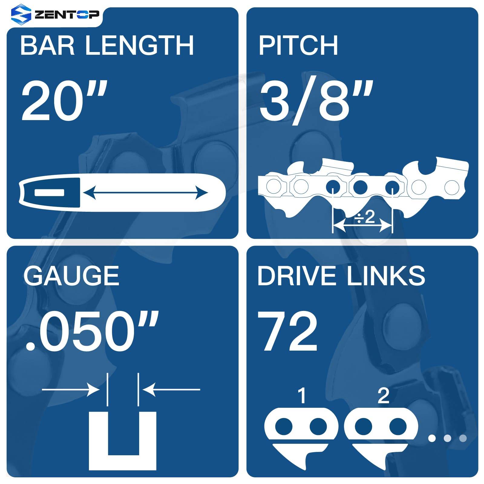 カスターニャ38 Amazon.com: BYANE Carbide Chainsaw Chain 20 Inch, 3/8