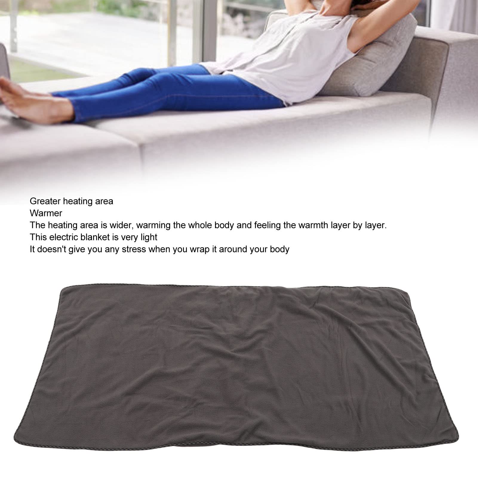 Cocoarm Coperta Riscaldata Elettrica Coperta Riscaldata Tramite USB in Poliestere Riscaldamento Rapido Area di Riscaldamento più Ampia Tiro Leggero per Studenti Impiegati Uso del Divano Letto