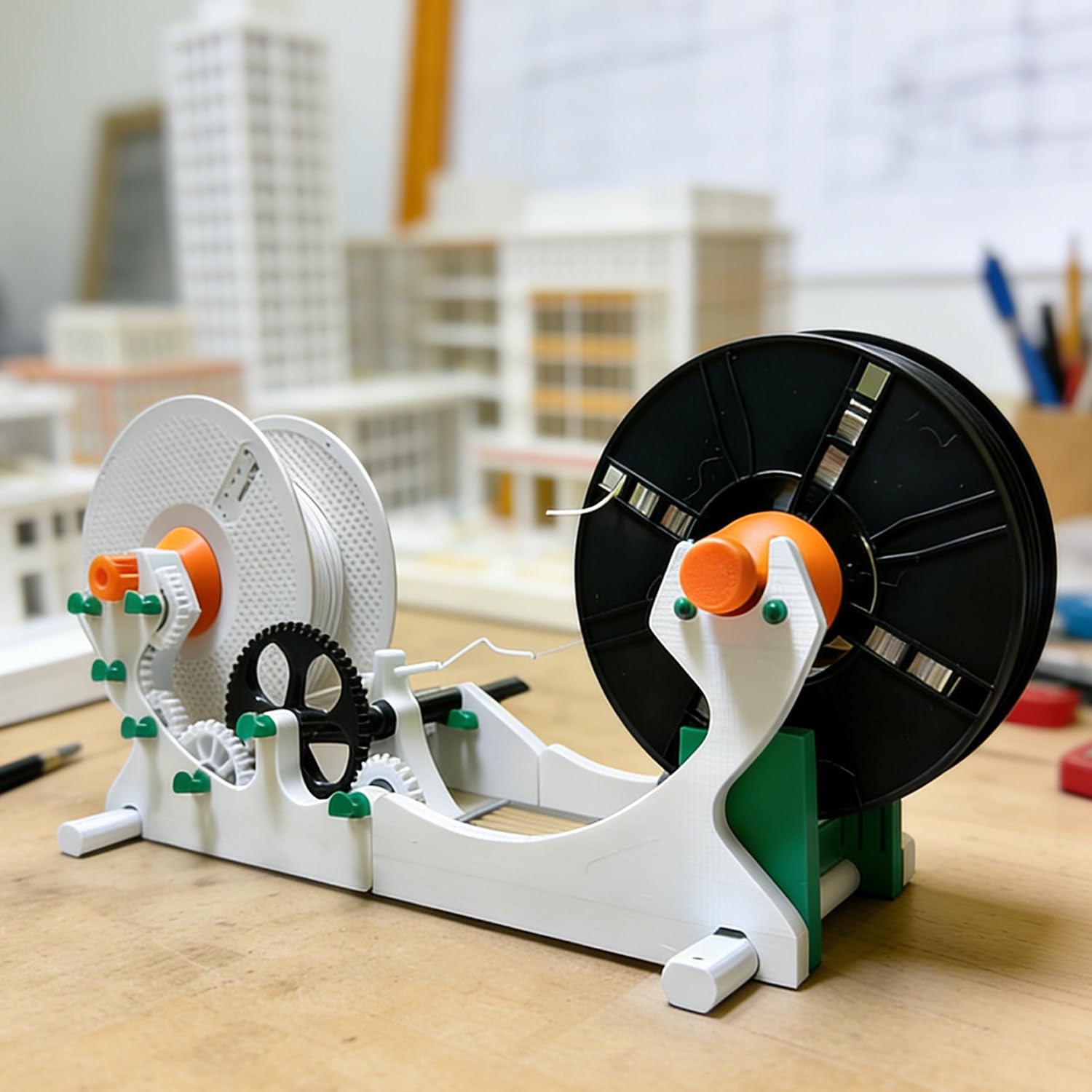 3D-Filamentspulenwickler, 3D-Filament-Recyclingmaschine, 1 Kg Kapazität, Drehzahl 60–159 U/Min, Vorwärts-/Rückwärtslauf, Gleichmäßiges Aufwickeln, Für Studios, Drucklabore