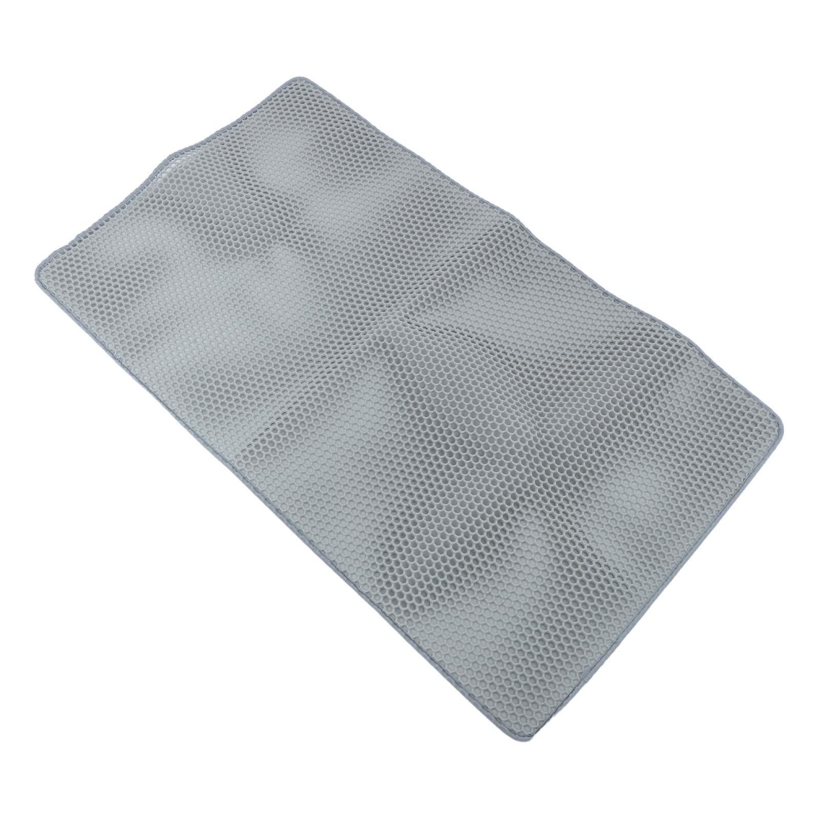 Wabenförmige Katzenstreumatte aus Eva Doppellagige Matte 70 X 120cm zum Schutz Des Bodens Rutschfest für Zuhause oder Unterwegs