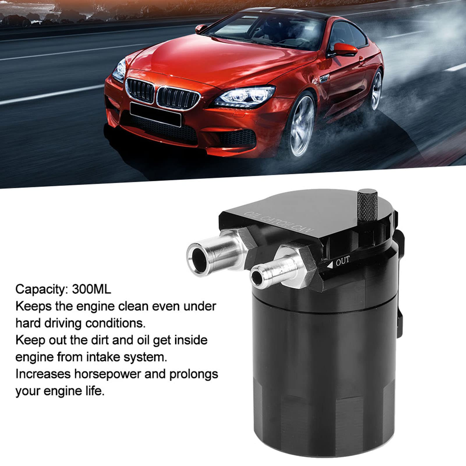 SIXRUN Zestaw Separatora 300ML Aluminiowy Czarny Uniwersalny