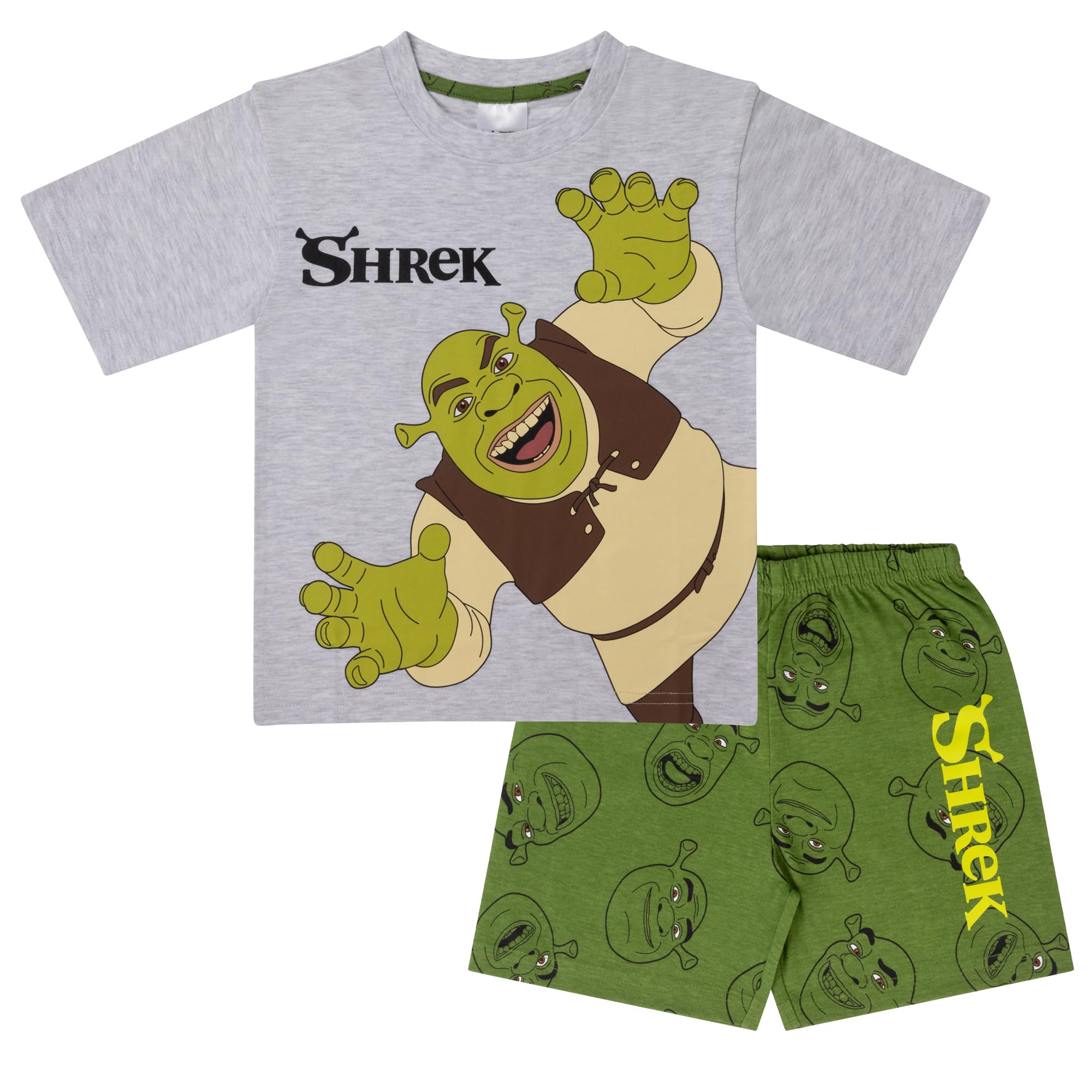 Dreamworks Animation Skg Unisex Shrek Dreamworks - 100% Cotton Short Pyjama Set - 4-5 Years: 110Cm