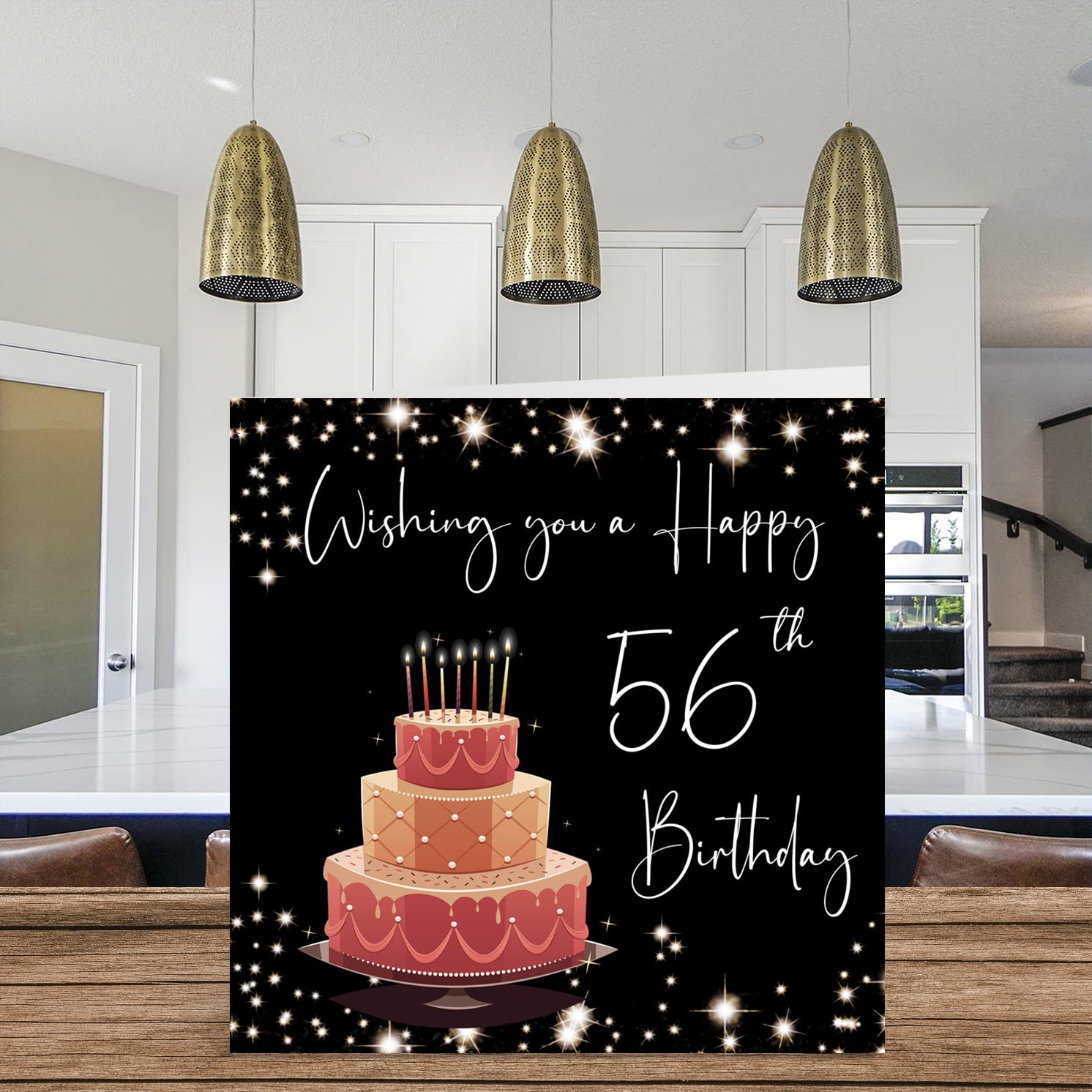 Amazon | 56歳の誕生日カード 男女兼用 スタイリッシュで