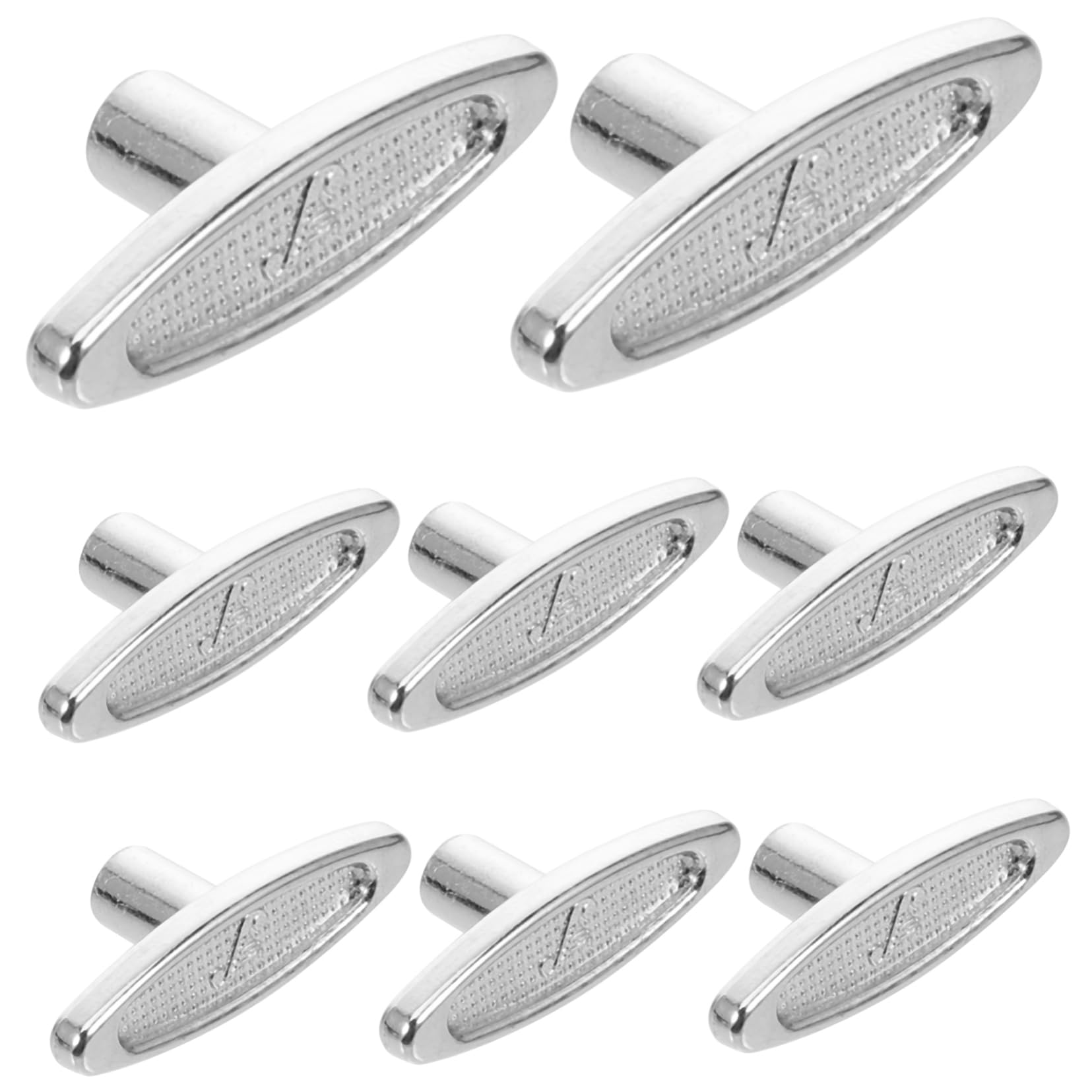 Luxshiny Music Box Winding Key Replacement 8pcs Silver Metal Winder T Shape Bar Iron Winding Knob Wind Up Handle for Windup Jewelry Music Boxes, Musical Snow Globe, Clock, 0.98*0.78inch