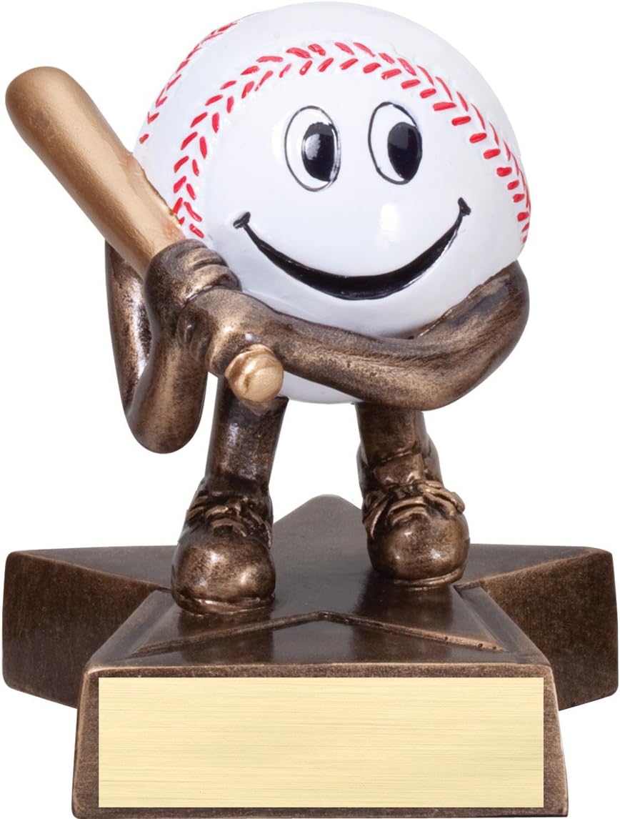 Decade Awards Baseball Lil' Buddy Trophy - 4 Inch Tall | Engraved Kids Baseball Award - Customize Now