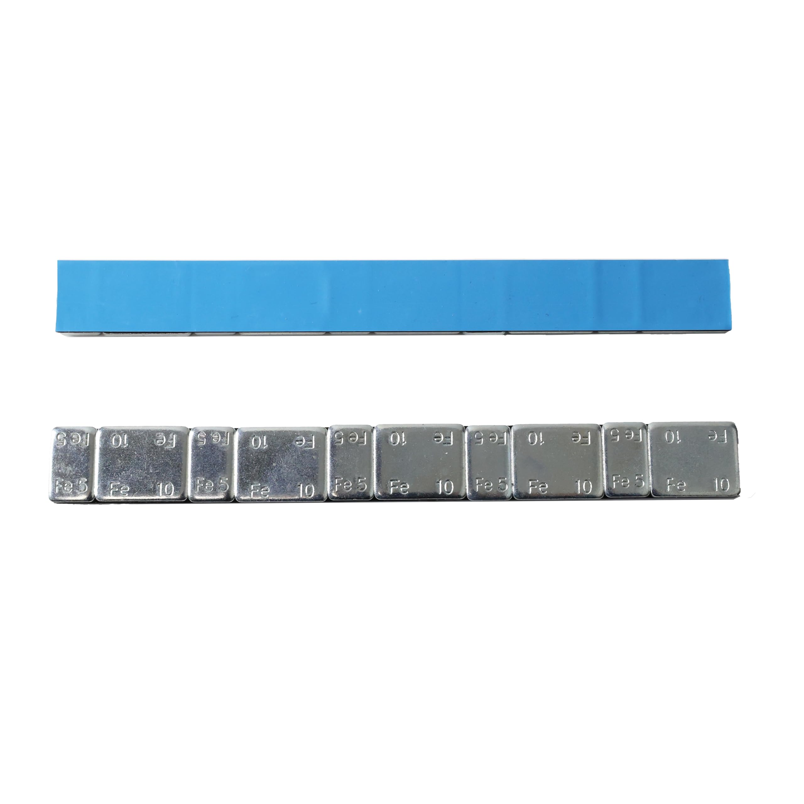 Stick sui pesi della ruota, 5 g x 5 + 10 g x 5 bande adesive per bilanciatore di pneumatici peso barra adesiva 6 strisce
