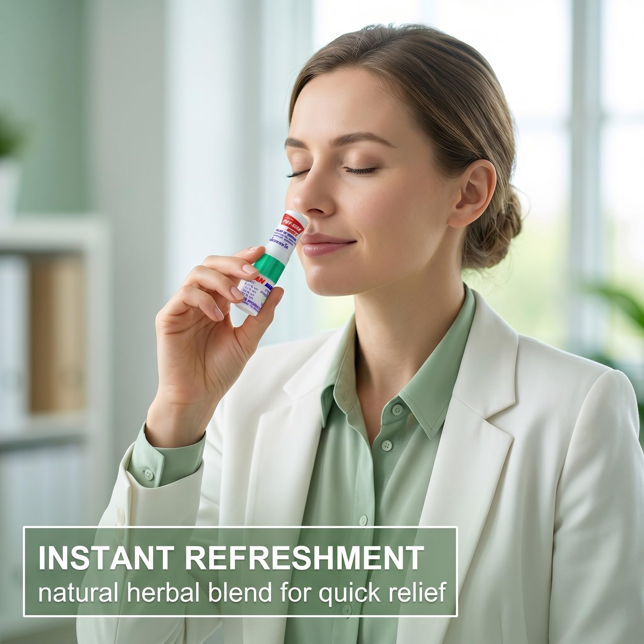 Pack of 6 Essential Oil Nasal Inhaler, mehrere Chargen für verstopfte oder laufende Nase, verströmt Atemstimmen, mit Kräuter- und Mentholduft