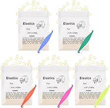 OFFCUP Orthodontic Elastics, 500pcs Rubber Dental Elastics, 1/4 Dental Elastic with 5 Placement Tools, Dental Rubber Bands