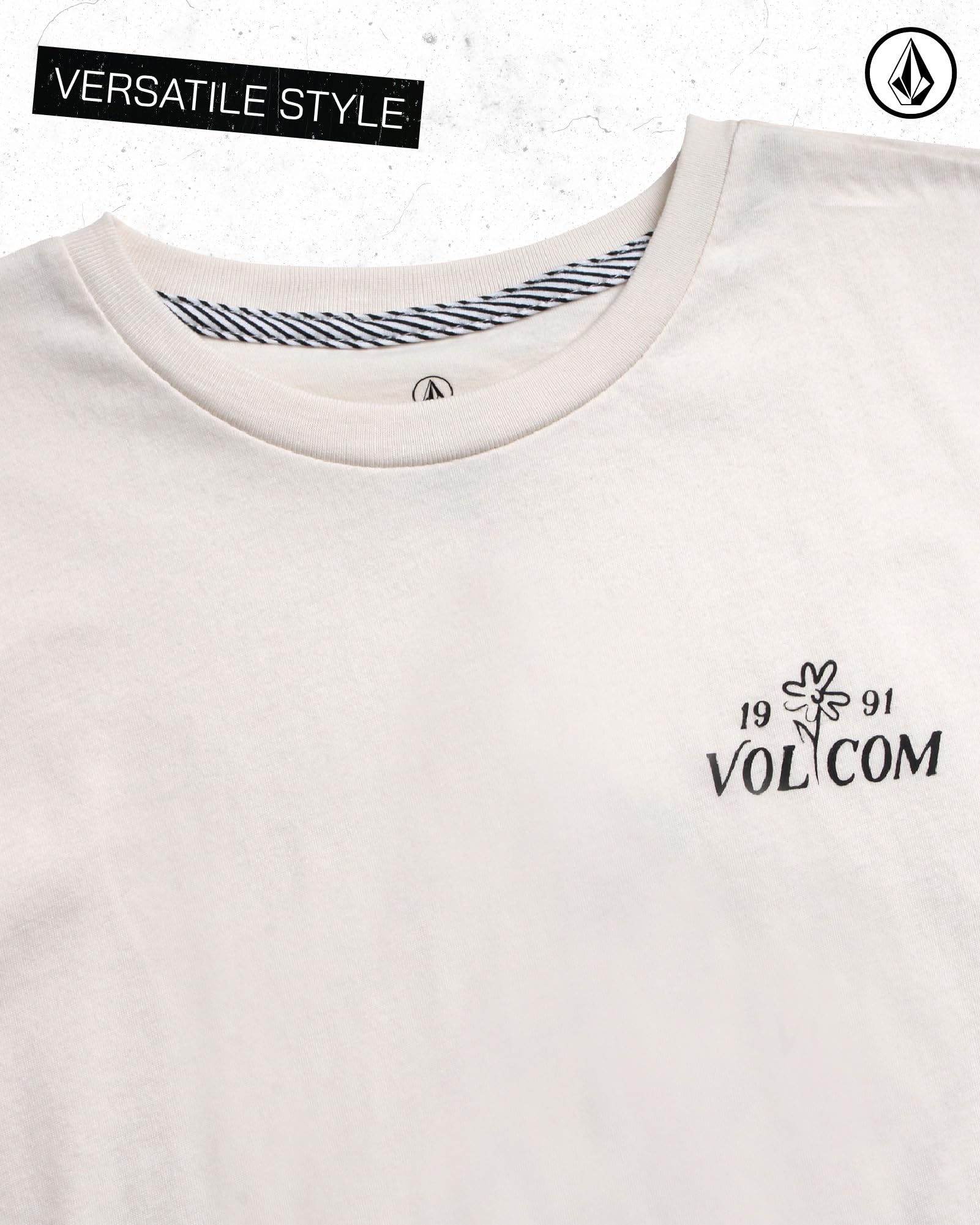 Volcom Camisas para niñas – Camiseta informal de manga corta con cuello redondo y gráfico moderno – Ropa de verano transpirable para niñas