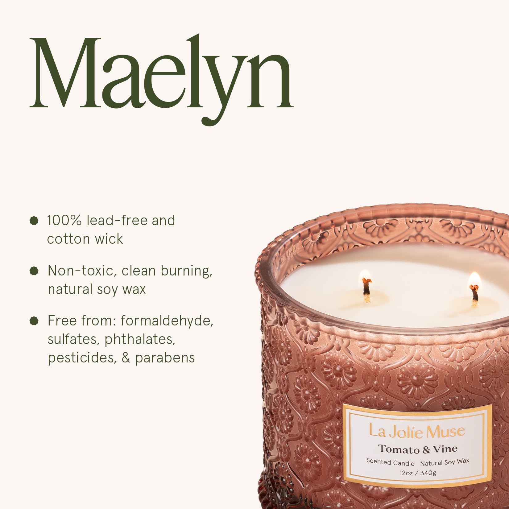Amazon.com: LA JOLIE MUSE Tomato & Vine Candle - Tomato Leaf, Rose