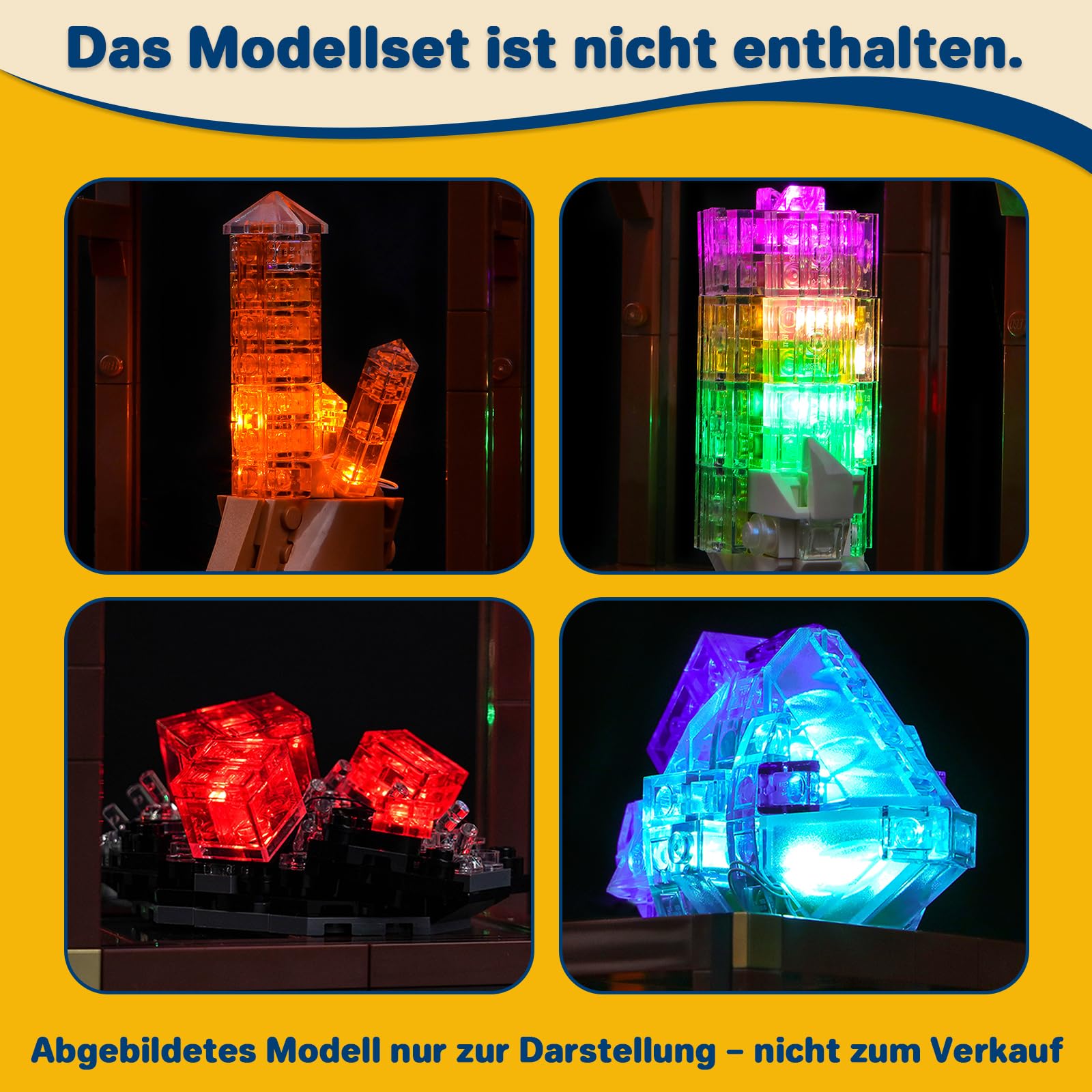 LocoLee Licht-Kit Kompatibel mit Lego 21362 Mineraliensammlung (Kein - Lego-Set) Dekorative Beleuchtung Set Compatible with Lego Mineral Collection