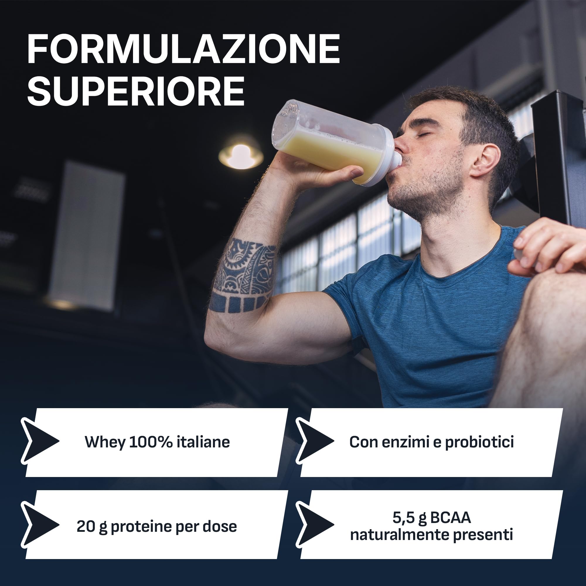 NUAP Advance Whey Complex Proteine Whey in Polvere, 700 g, 20 g di Proteine per Dose, con ComplexZyme-5 Vegan® e BioProtect-5®, Vitamina B6 e Magnesio (Cocco)