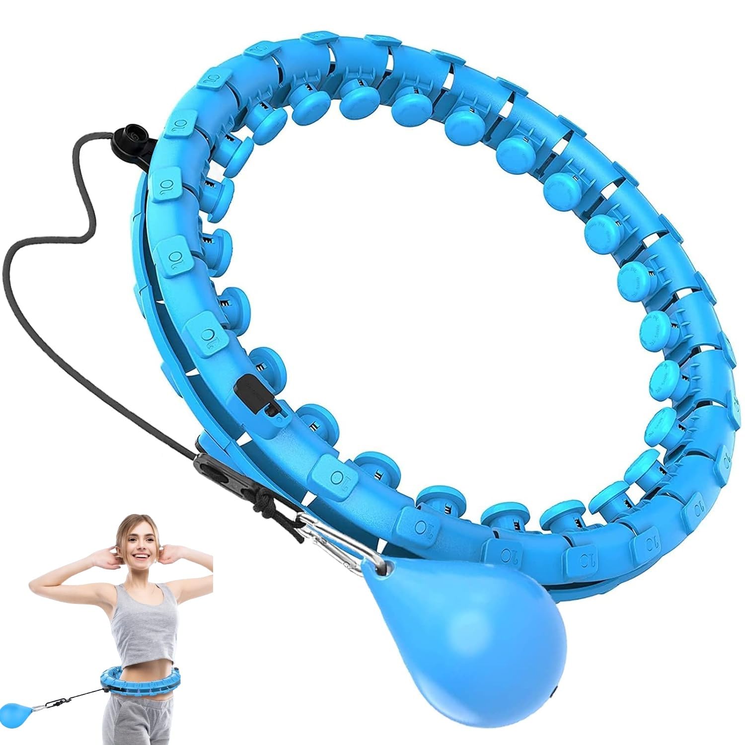 See full amazon price history chart for NURIOR Smart Weighted Hula Hoop for Adults Weight Loss, Get Fit Infinity Hoop Plus Size, Exercise Hula Fitness Hoop, 2-in-1 Abdomen Fitness Massage Weighted Hoola Hoop for Women to Slim Waist (Blue) NURIOR Smart Weighted Hula Hoop for Adults Weight Loss, Get Fit Infinity Hoop Plus Size, Exercise Hula Fitness Hoop, 2-in-1 Abdomen Fitness Massage Weighted Hoola Hoop for Women to Slim Waist (Blue) (B0CVXSKVBX) Amazon Price History, Amazon Price Tracker