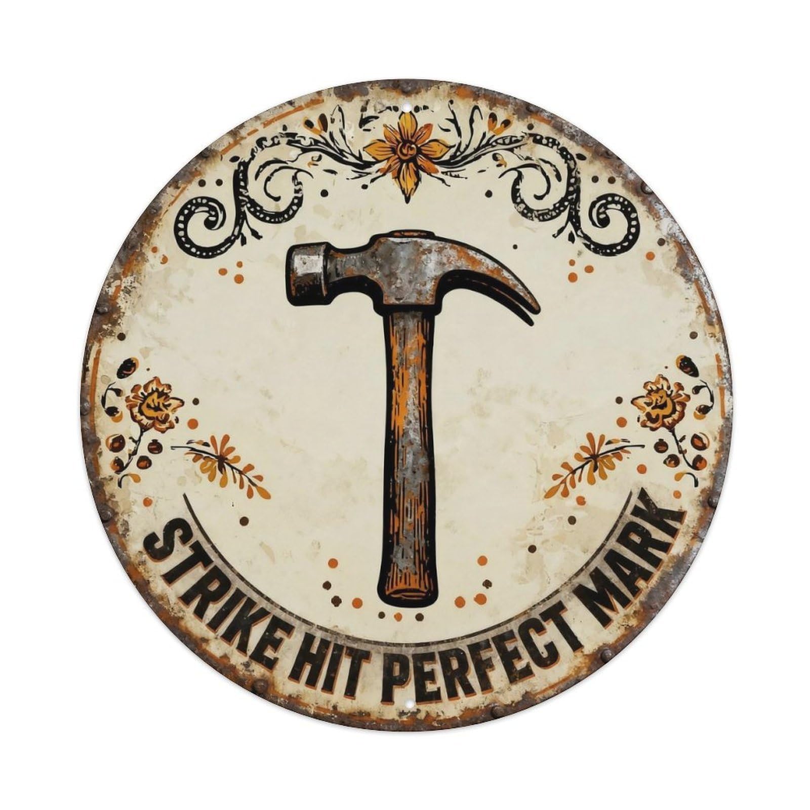 Strike Hit Perfect Mark Metal Tin Sign Plaque