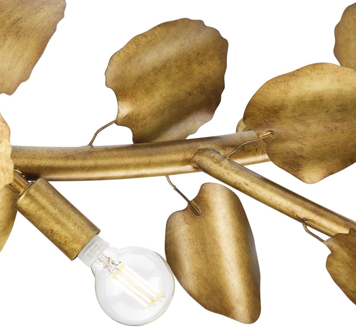 Progress Lighting Laurel 60W 7-Light Gold Ombre Island Light with Curved Leaves