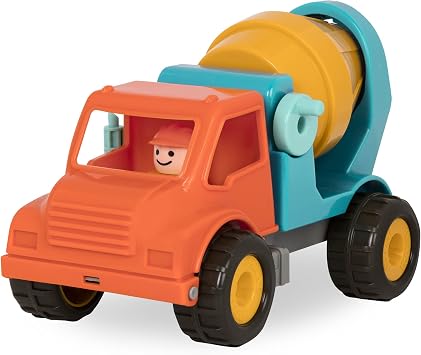 Battat Spinning Cement Truck, Classic Toddler Cement Mixer Toy, Vehicles