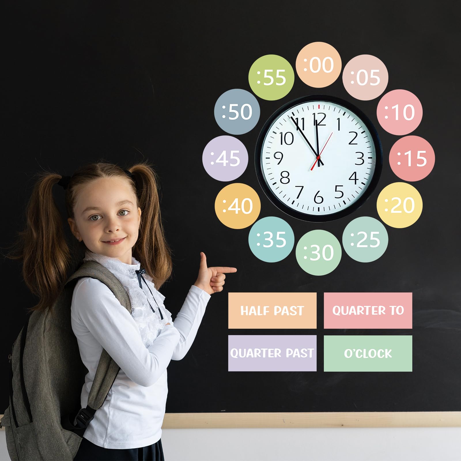Uhr Zahlen Pinnwand Kits Telling Time Teaching Clock for Kids