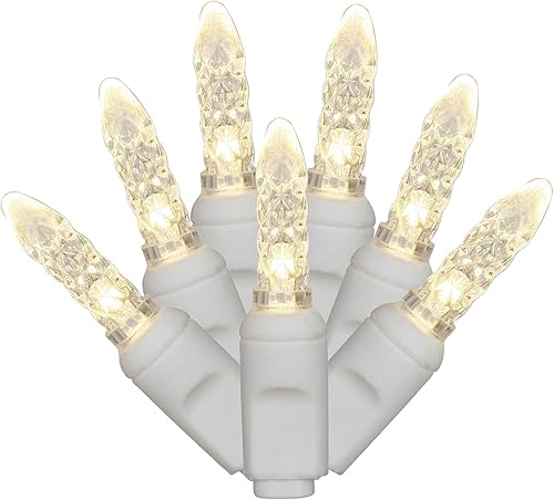 Miniatura 2 de Vickerman Juego de conexión de extremo de carámbano M5 de alambre blanco cálido LED de 70 luces con 9 pies de longitud