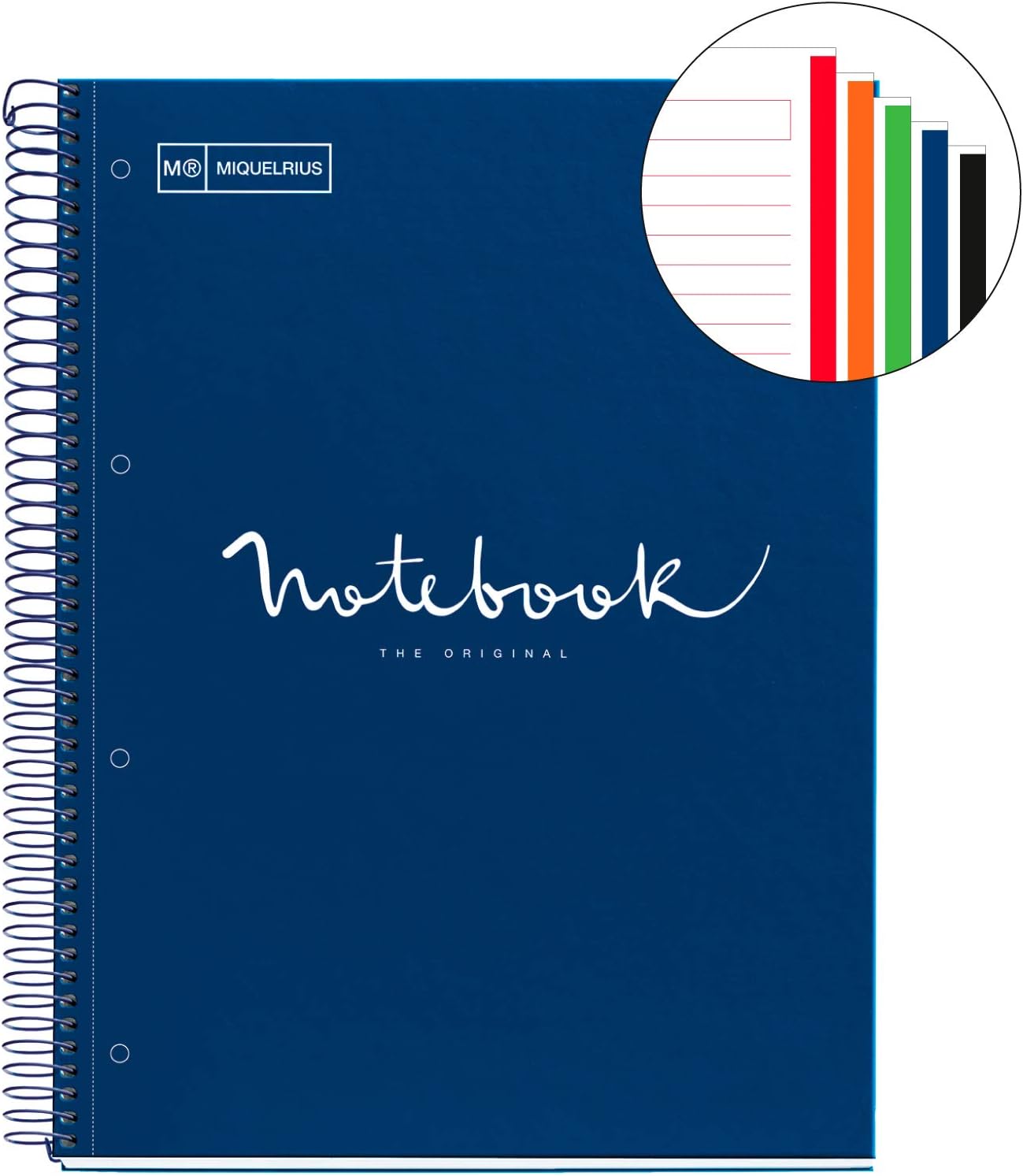 Miquelrius A4 Emotions Spiral Notebook Navy, A4 Cartón - Image 3