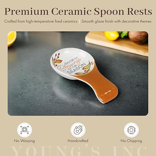 Miniatura 2 de Young's Inc Let's Cook - Cuchara grande para encimera de cocina, decoración decorativa de cocina, regalo de inauguración de la casa, paquete de 1