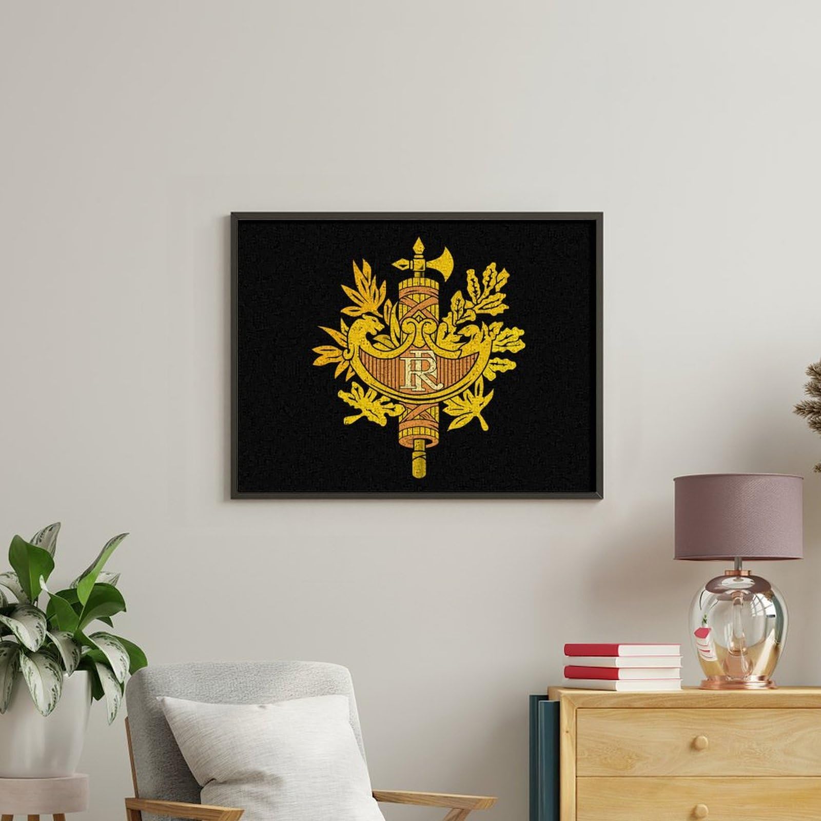 Malen nach Zahlen, Motiv: Wappen von Frankreich, Malen-nach-Zahlen-Set für Erwachsene, Anfänger, bunt, DIY, einfaches Malen für Zuhause, Wanddekoration
